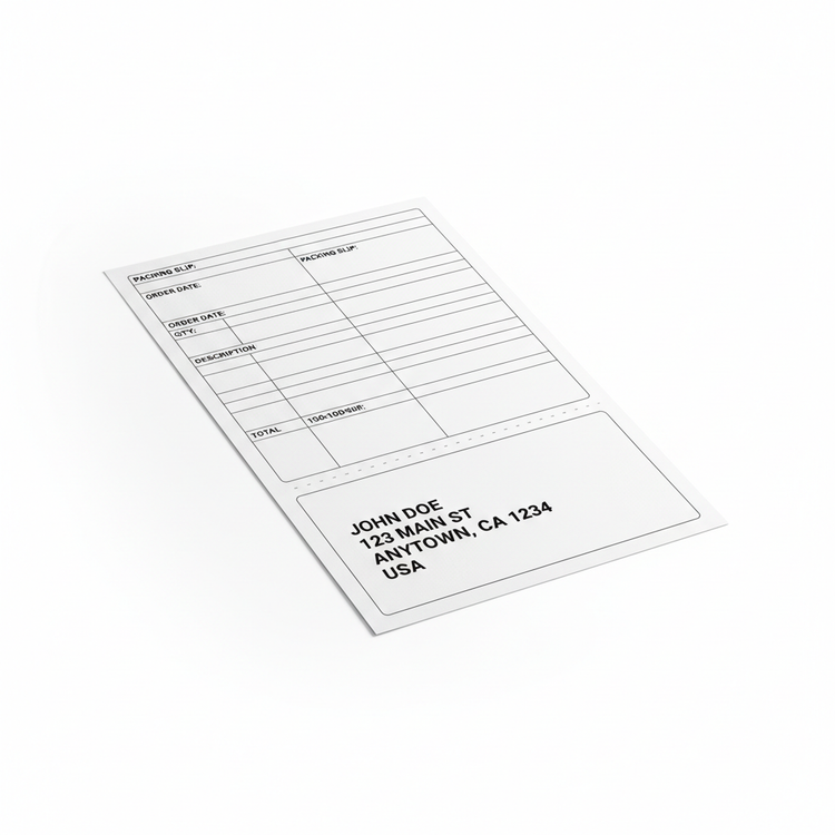 A4 laseretiket 1 per vel – pakbon en verzendetiket