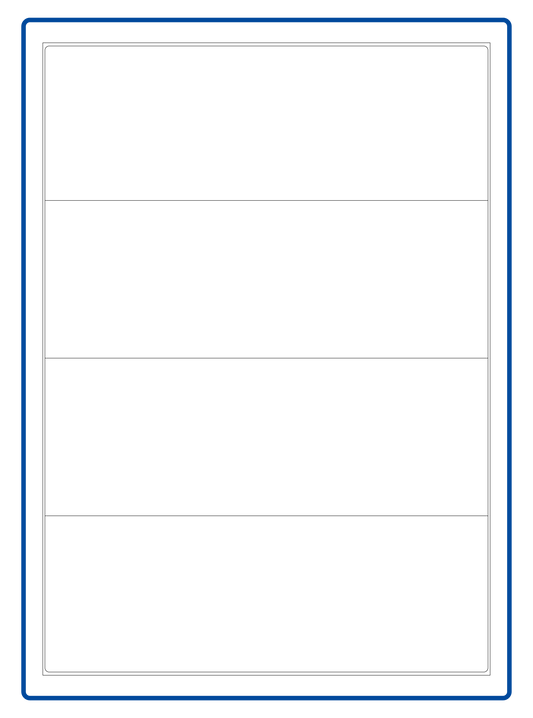 210 x 74 mm (4 per vel)