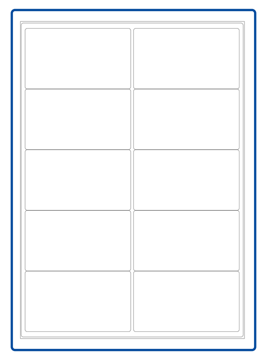 99,1 × 56,8 mm (10 per vel)